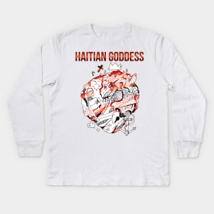 Haitian Goddess Kids Long Sleeve T-Shirt